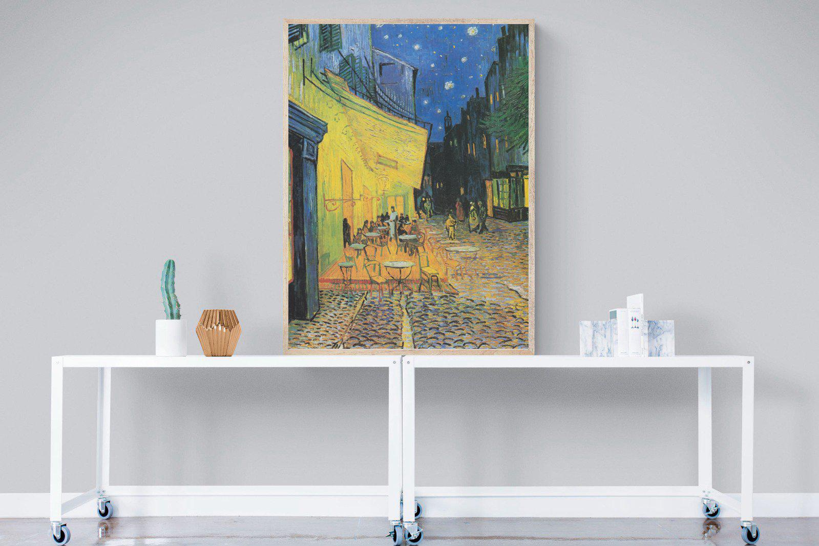 Van Gogh Café Terrace at Night-Wall_Art-90 x 120cm-Mounted Canvas-Wood-Pixalot