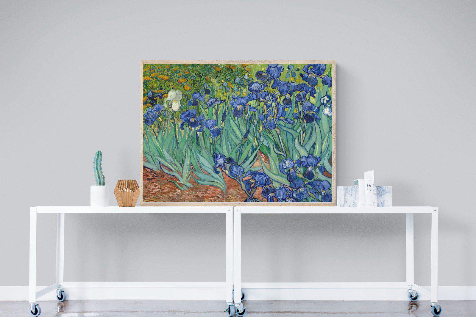Van Gogh Irises-Wall_Art-120 x 90cm-Mounted Canvas-Wood-Pixalot