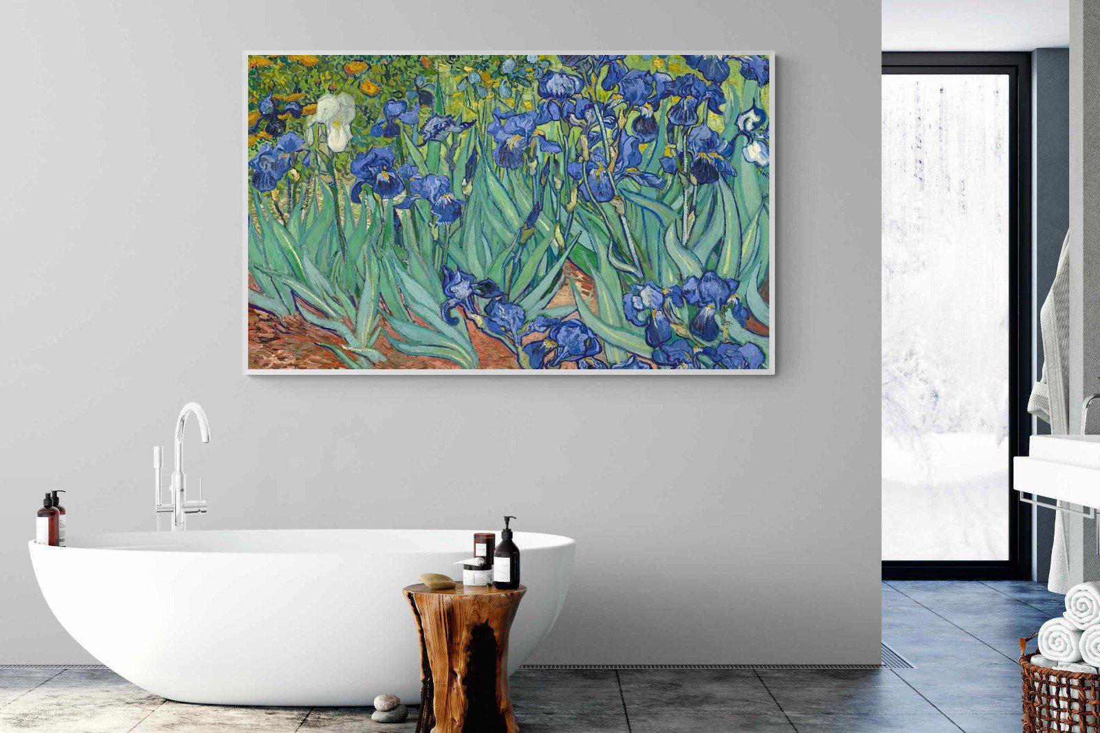 Van Gogh Irises-Wall_Art-180 x 110cm-Mounted Canvas-White-Pixalot
