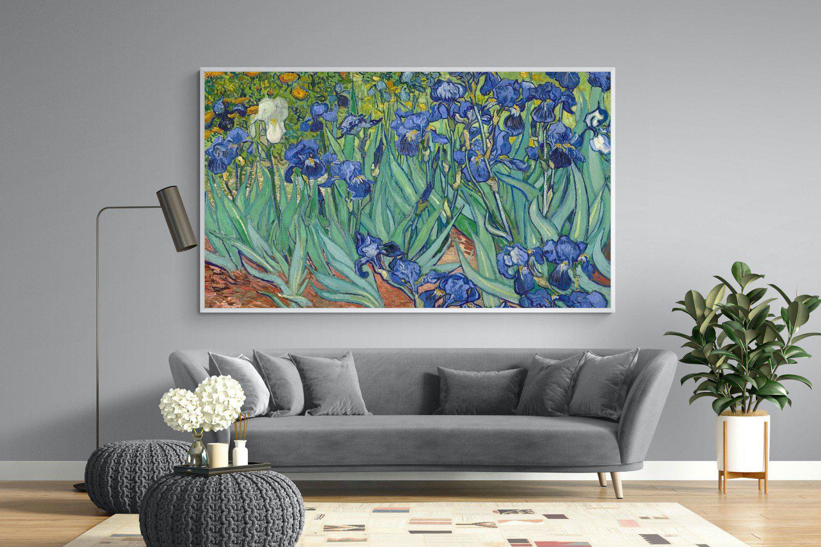 Van Gogh Irises-Wall_Art-220 x 130cm-Mounted Canvas-White-Pixalot