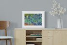 Van Gogh Irises-Wall_Art-60 x 45cm-Framed Print-White-Pixalot