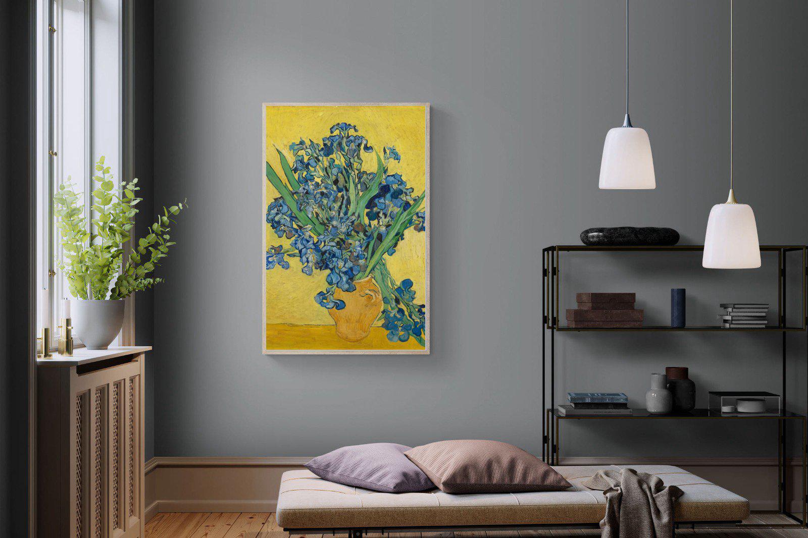 Van Gogh Irises in Vase-Wall_Art-100 x 150cm-Mounted Canvas-Wood-Pixalot