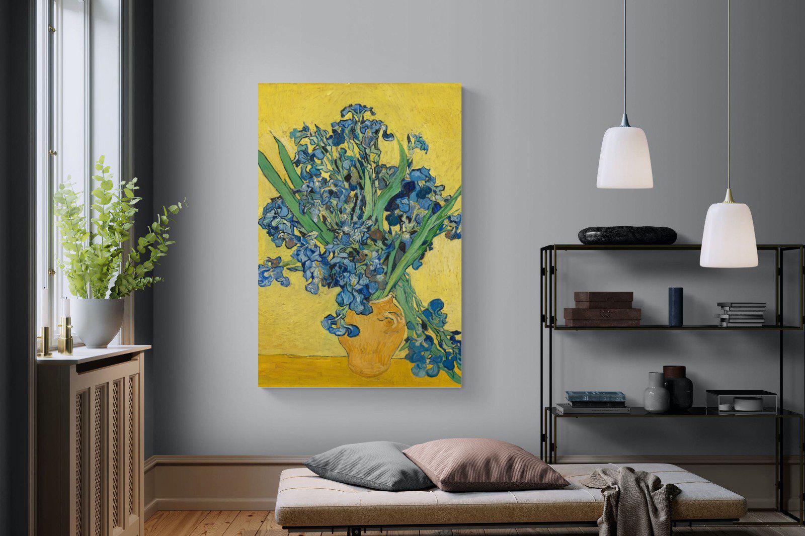 Van Gogh Irises in Vase-Wall_Art-120 x 180cm-Mounted Canvas-No Frame-Pixalot