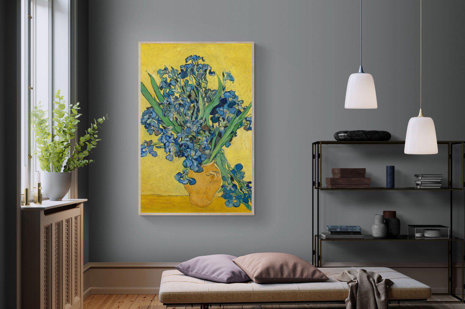 Van Gogh Irises in Vase-Wall_Art-120 x 180cm-Mounted Canvas-Wood-Pixalot