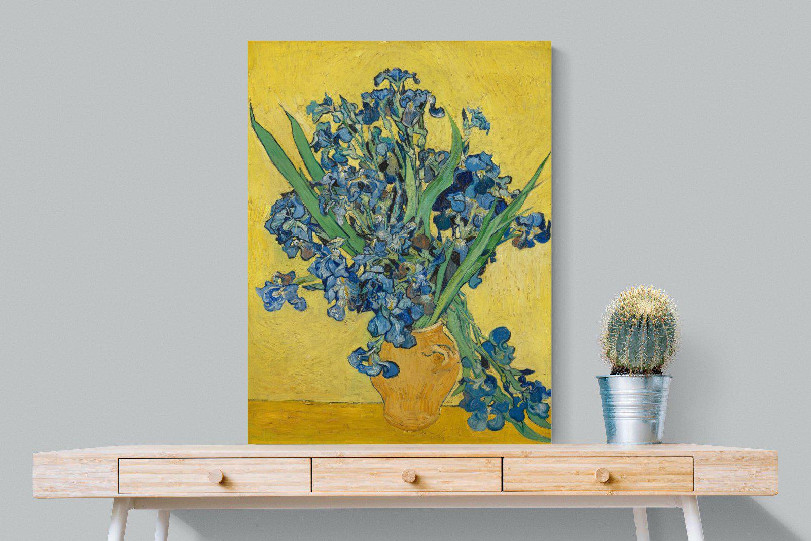 Van Gogh Irises in Vase-Wall_Art-75 x 100cm-Mounted Canvas-No Frame-Pixalot
