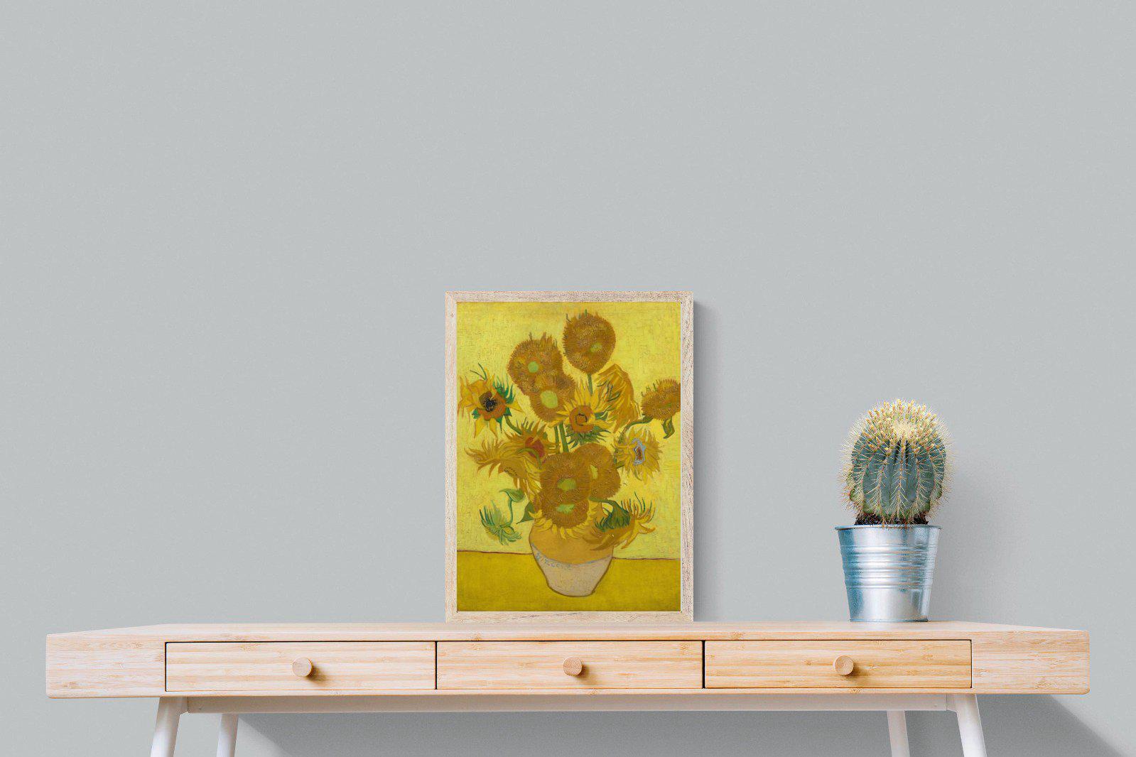 Van Gogh Sunflowers-Wall_Art-45 x 60cm-Mounted Canvas-Wood-Pixalot