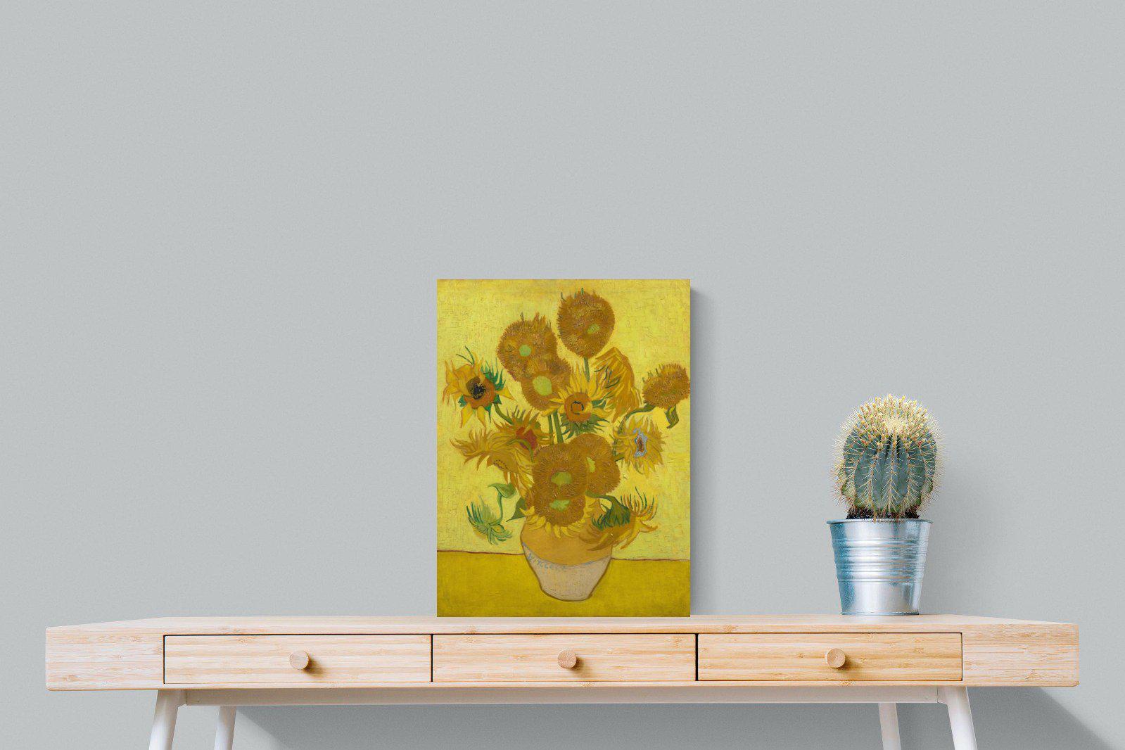 Van Gogh Sunflowers-Wall_Art-45 x 60cm-Mounted Canvas-No Frame-Pixalot