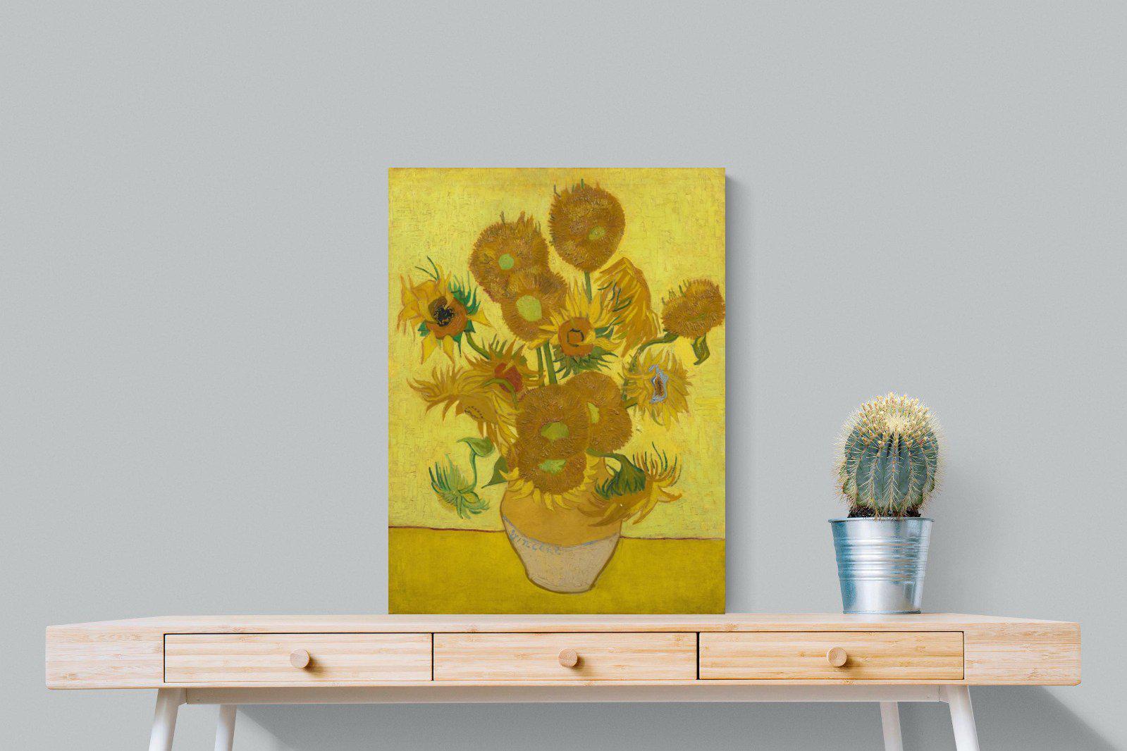 Van Gogh Sunflowers-Wall_Art-60 x 80cm-Mounted Canvas-No Frame-Pixalot