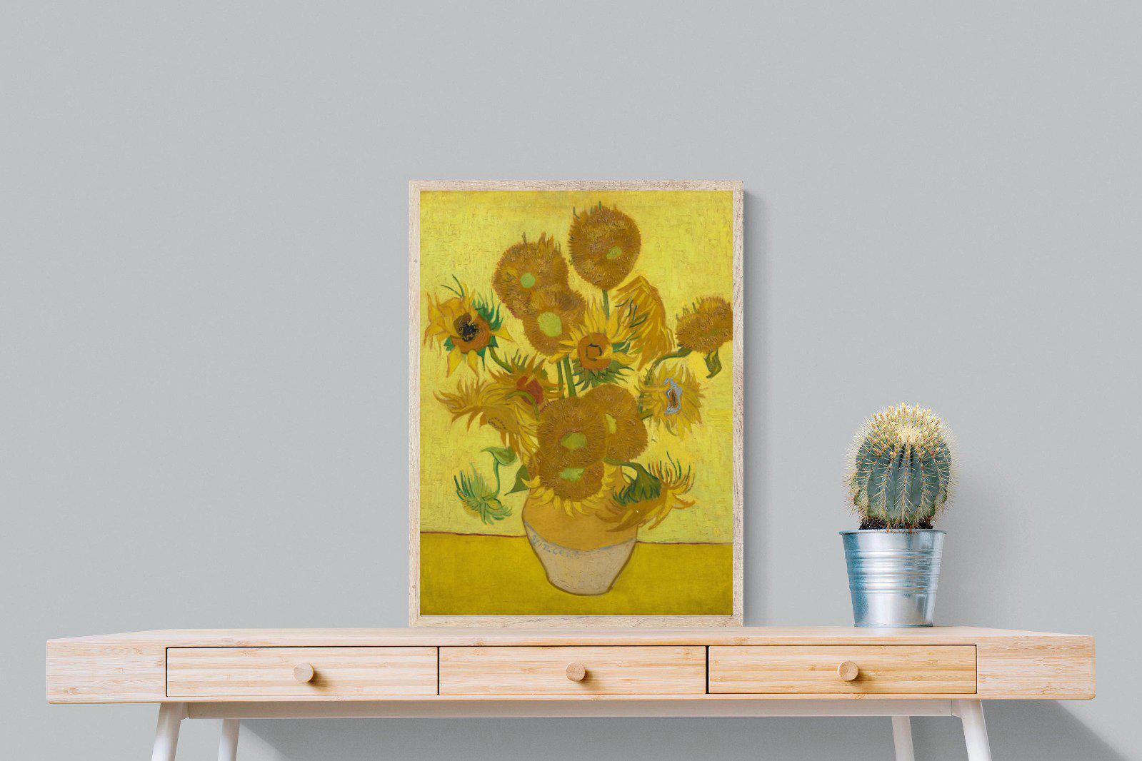 Van Gogh Sunflowers-Wall_Art-60 x 80cm-Mounted Canvas-Wood-Pixalot