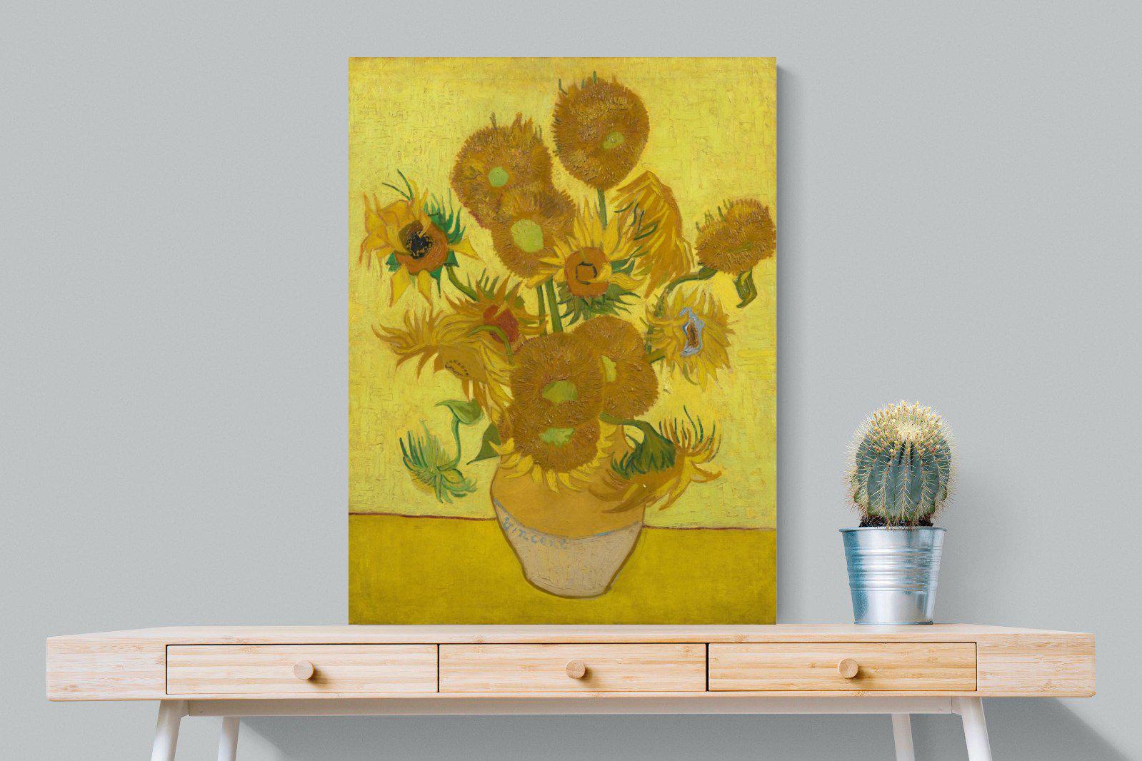 Van Gogh Sunflowers-Wall_Art-75 x 100cm-Mounted Canvas-No Frame-Pixalot