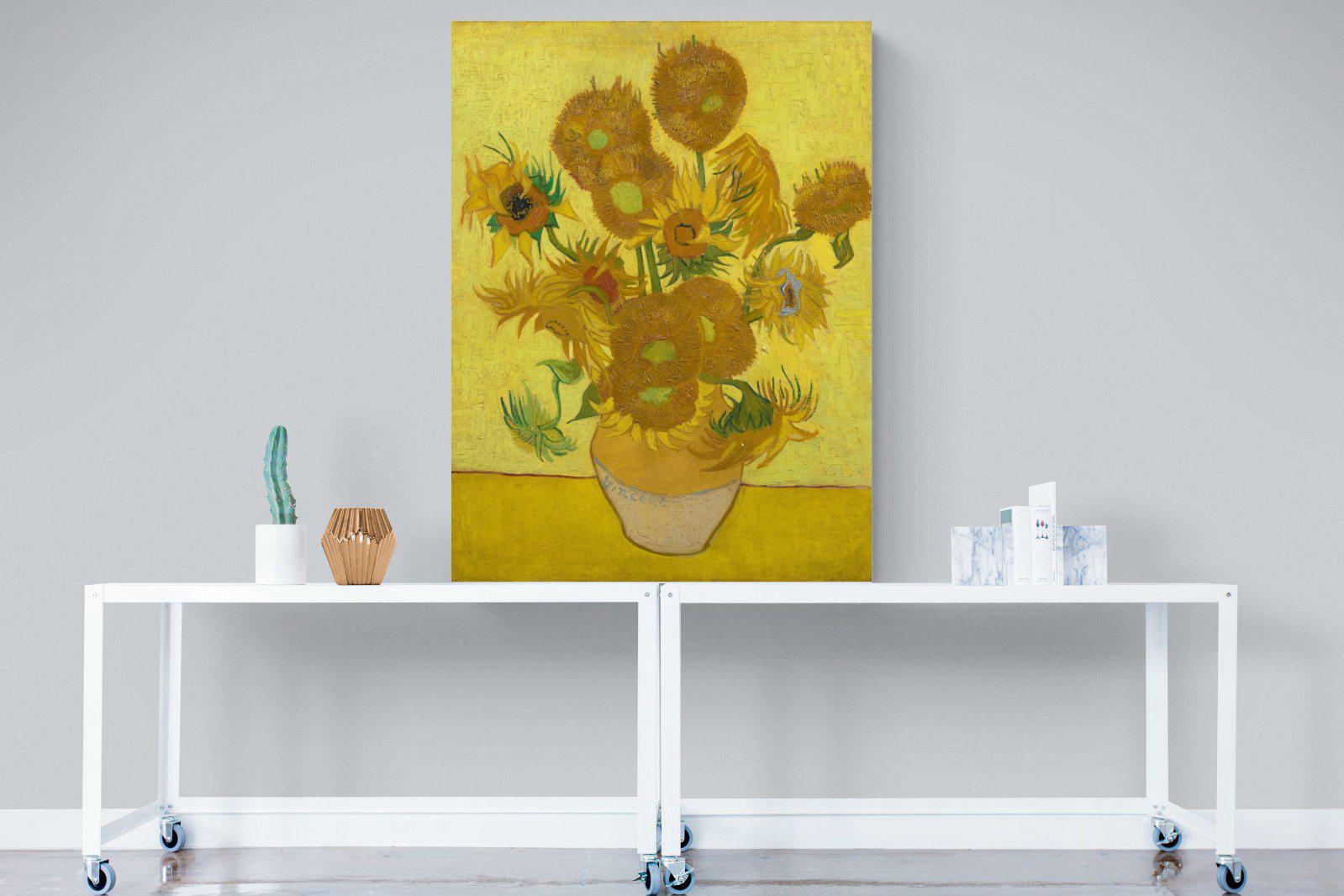 Van Gogh Sunflowers-Wall_Art-90 x 120cm-Mounted Canvas-No Frame-Pixalot