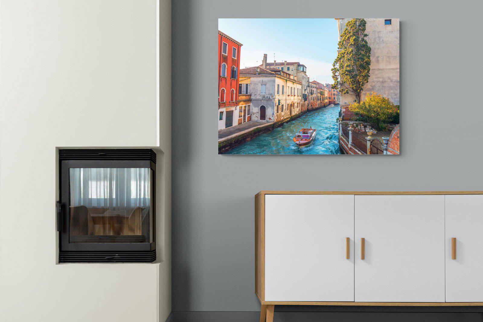 Venice Canal-Wall_Art-100 x 75cm-Mounted Canvas-No Frame-Pixalot