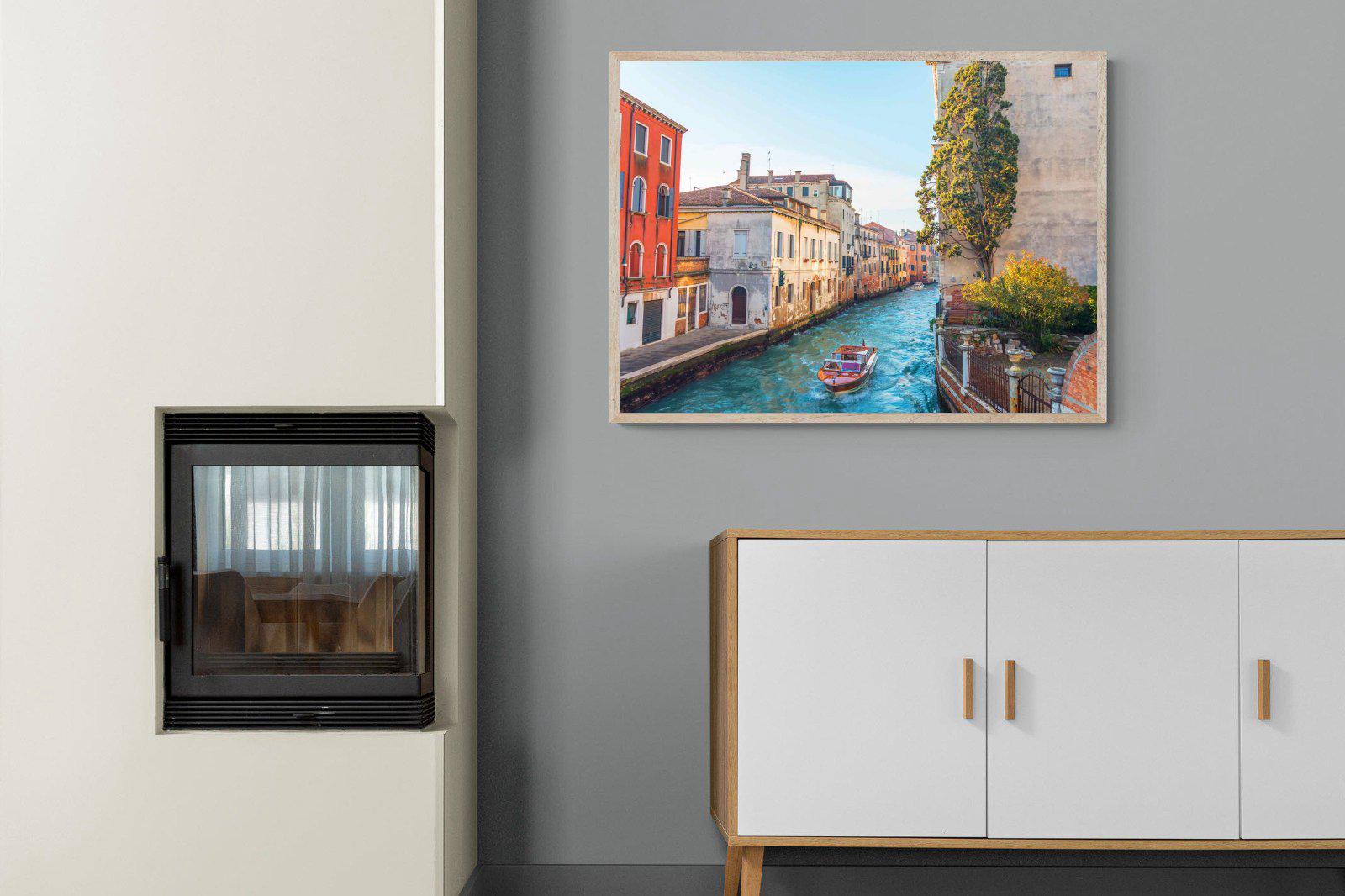 Venice Canal-Wall_Art-100 x 75cm-Mounted Canvas-Wood-Pixalot