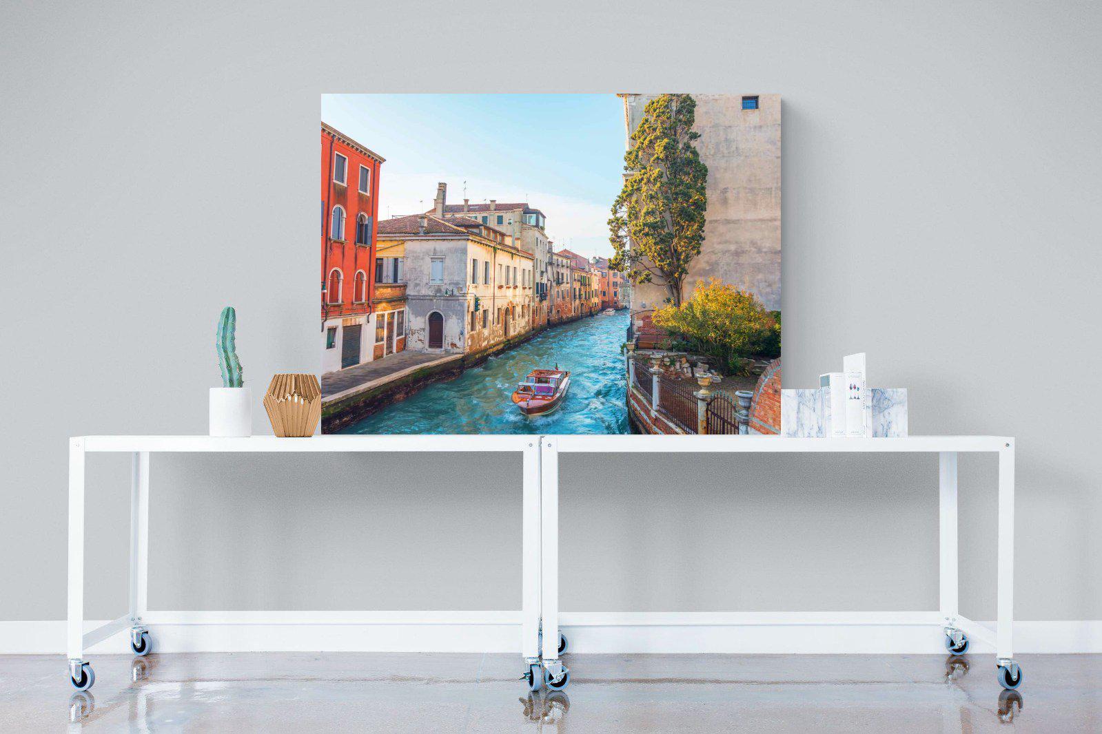 Venice Canal-Wall_Art-120 x 90cm-Mounted Canvas-No Frame-Pixalot