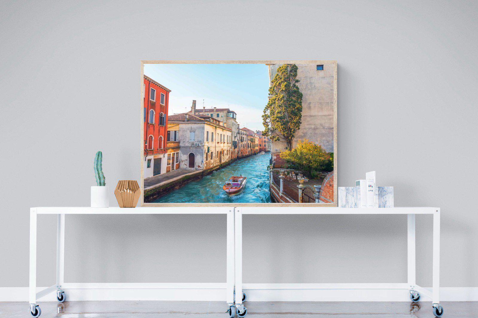Venice Canal-Wall_Art-120 x 90cm-Mounted Canvas-Wood-Pixalot