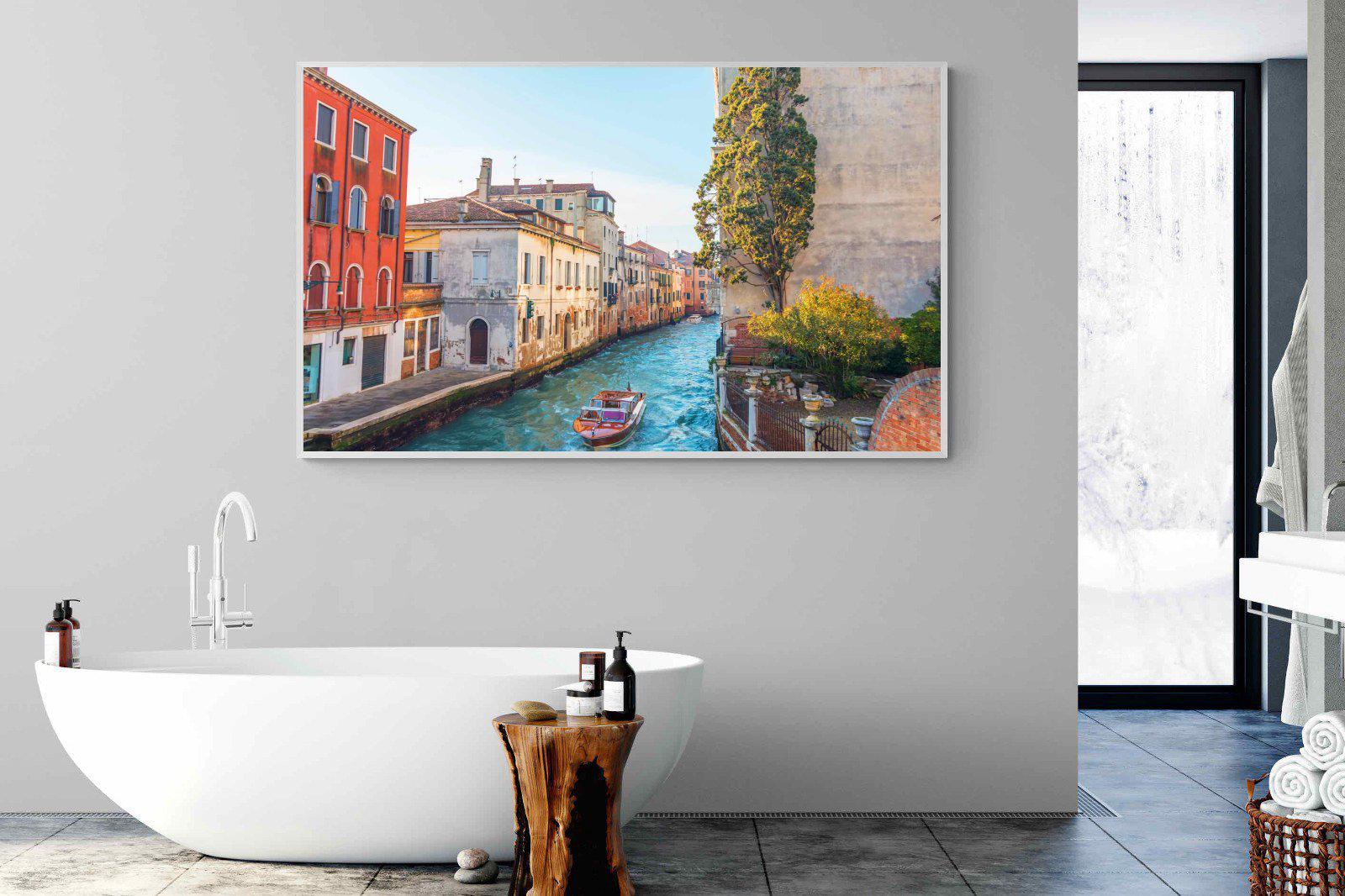 Venice Canal-Wall_Art-180 x 110cm-Mounted Canvas-White-Pixalot