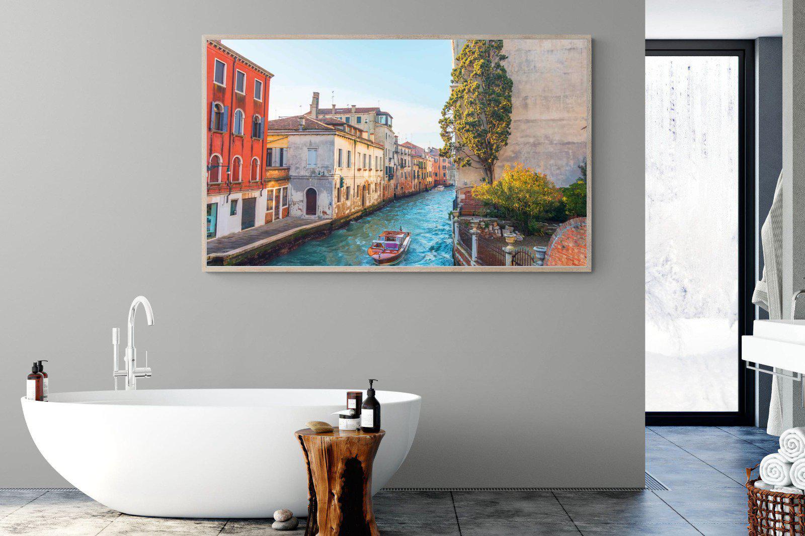 Venice Canal-Wall_Art-180 x 110cm-Mounted Canvas-Wood-Pixalot