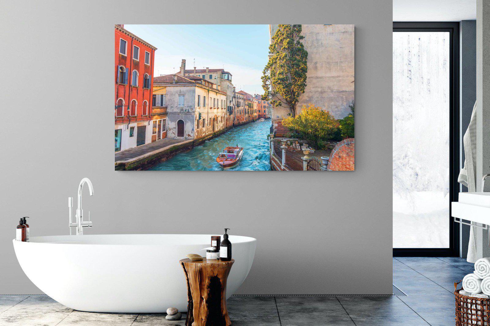 Venice Canal-Wall_Art-180 x 110cm-Mounted Canvas-No Frame-Pixalot