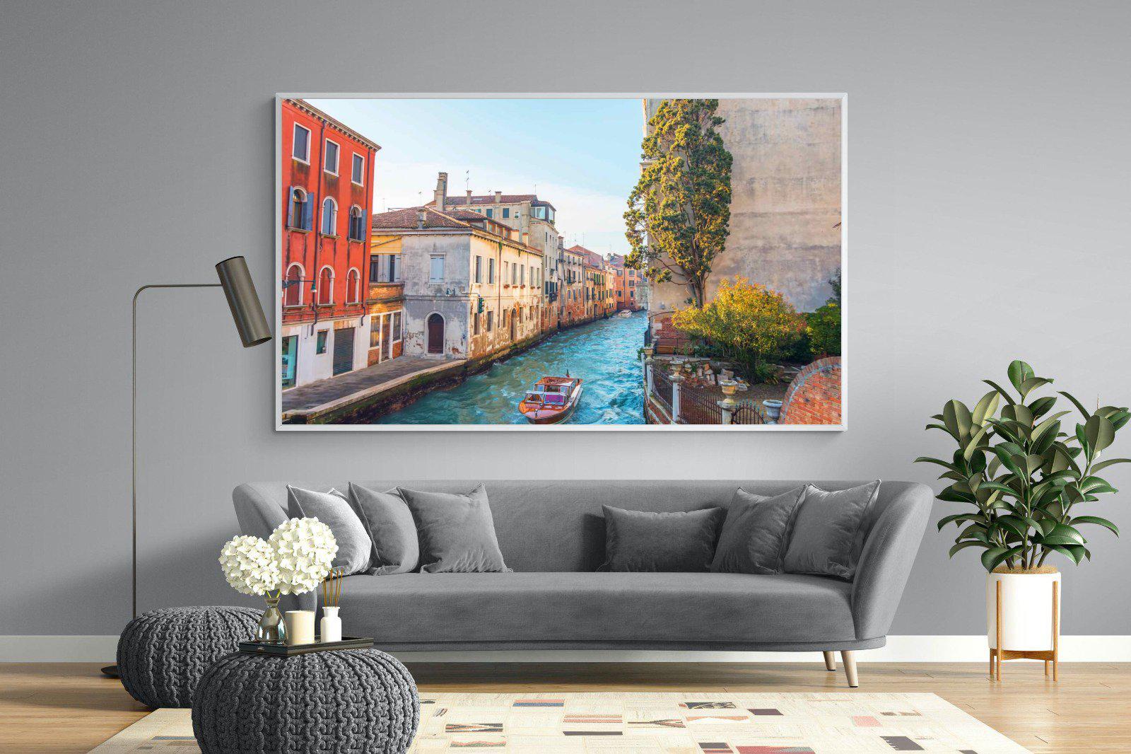 Venice Canal-Wall_Art-220 x 130cm-Mounted Canvas-White-Pixalot