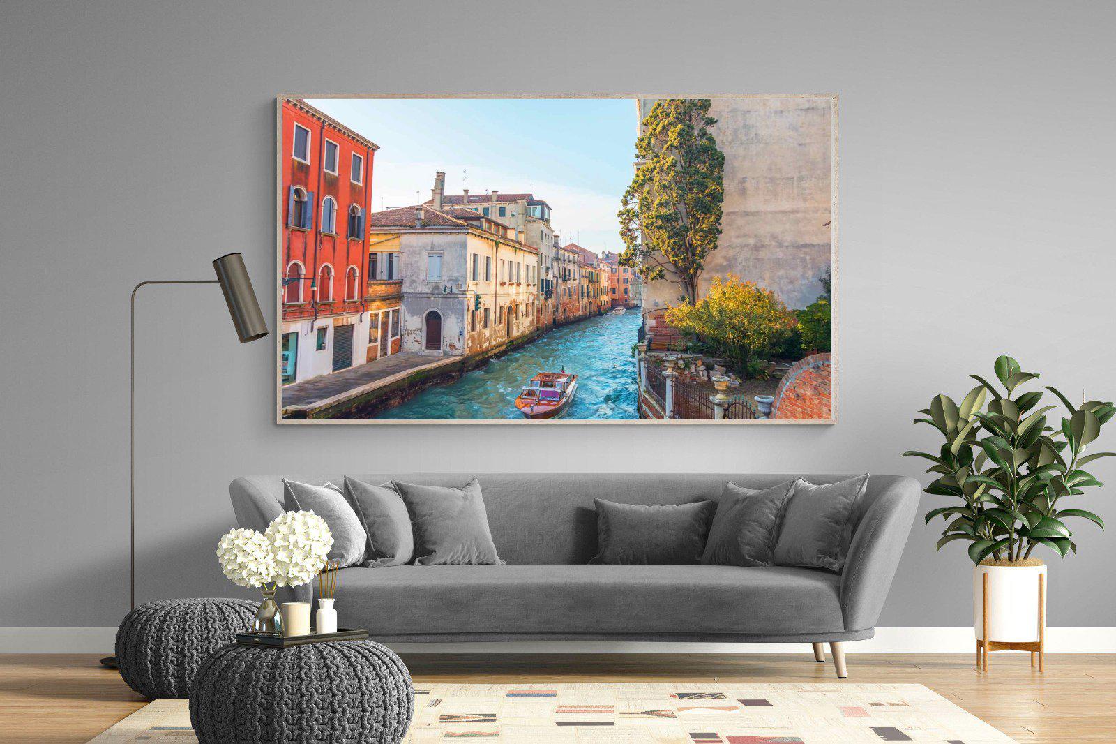 Venice Canal-Wall_Art-220 x 130cm-Mounted Canvas-Wood-Pixalot