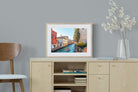 Venice Canal-Wall_Art-60 x 45cm-Framed Print-Wood-Pixalot