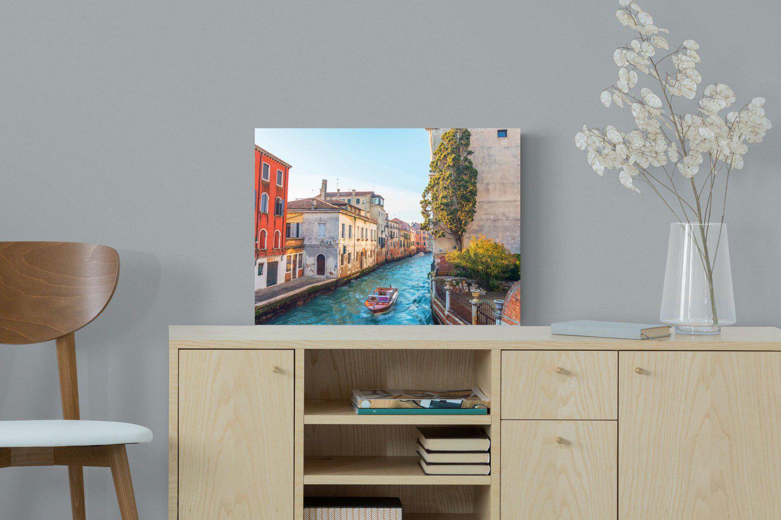 Venice Canal-Wall_Art-60 x 45cm-Mounted Canvas-No Frame-Pixalot