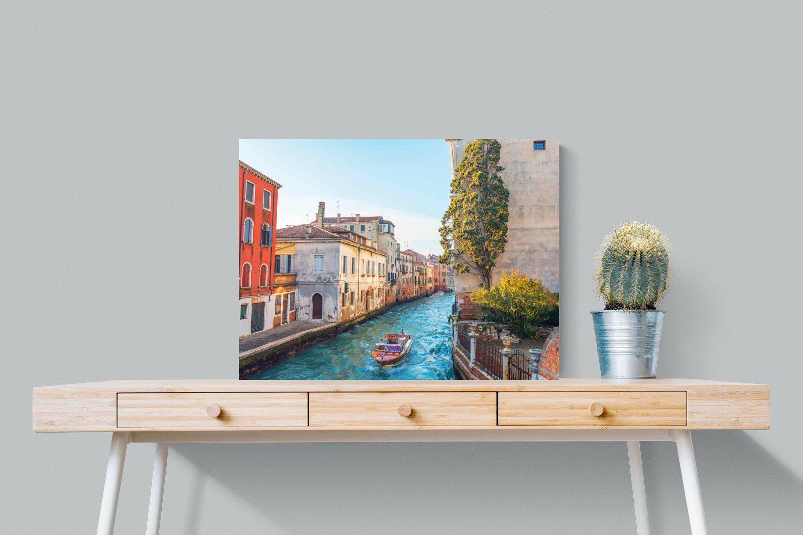 Venice Canal-Wall_Art-80 x 60cm-Mounted Canvas-No Frame-Pixalot