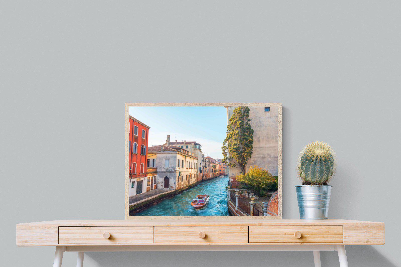 Venice Canal-Wall_Art-80 x 60cm-Mounted Canvas-Wood-Pixalot