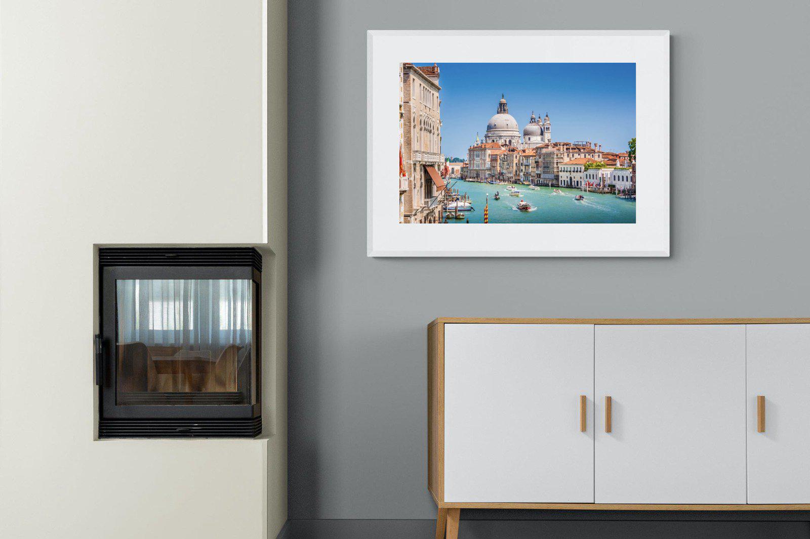 Venice-Wall_Art-100 x 75cm-Framed Print-White-Pixalot