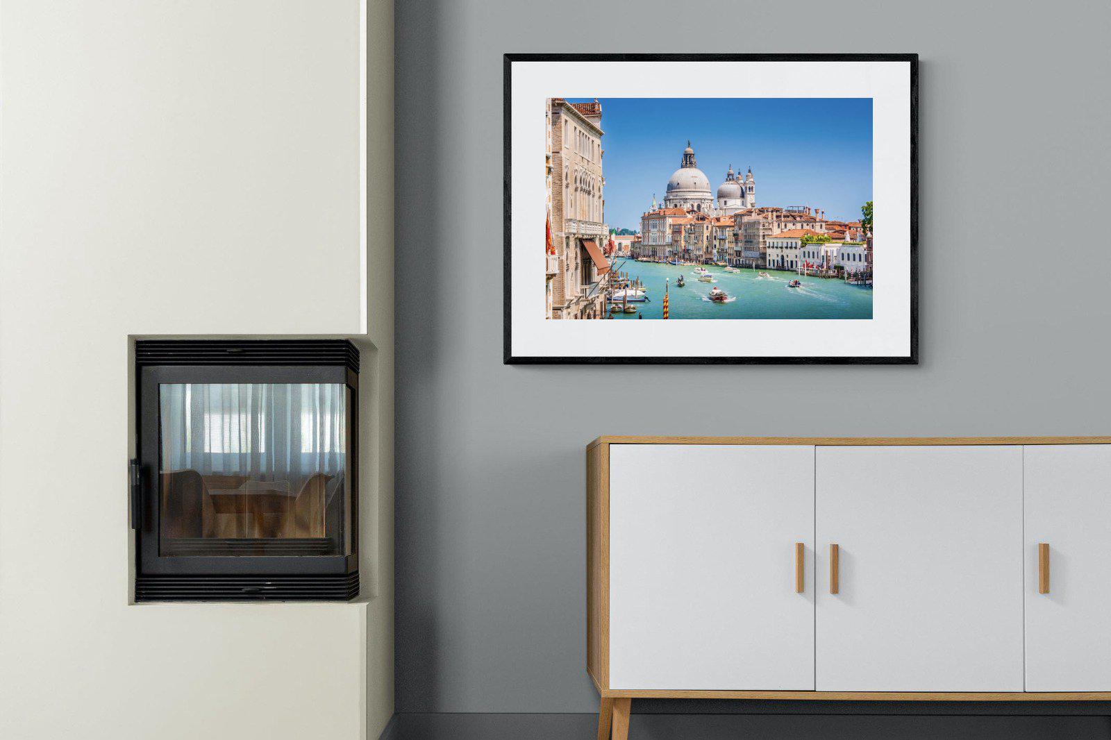 Venice-Wall_Art-100 x 75cm-Framed Print-Black-Pixalot
