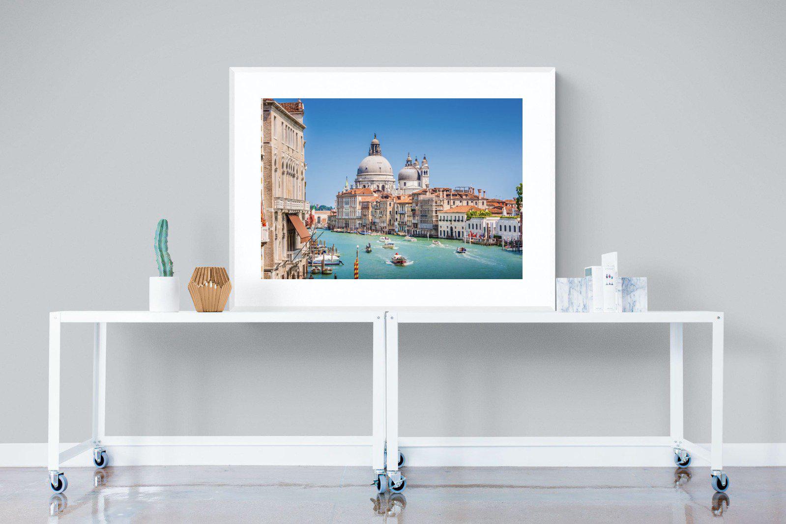 Venice-Wall_Art-120 x 90cm-Framed Print-White-Pixalot