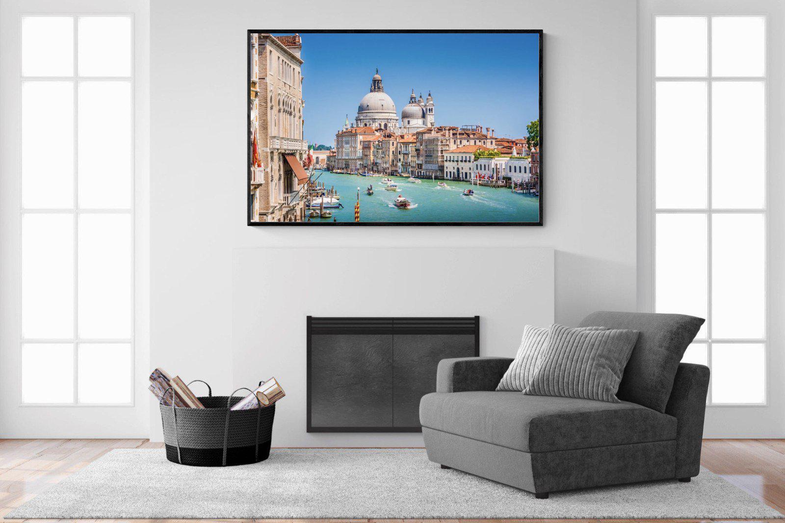 Venice-Wall_Art-150 x 100cm-Mounted Canvas-Black-Pixalot