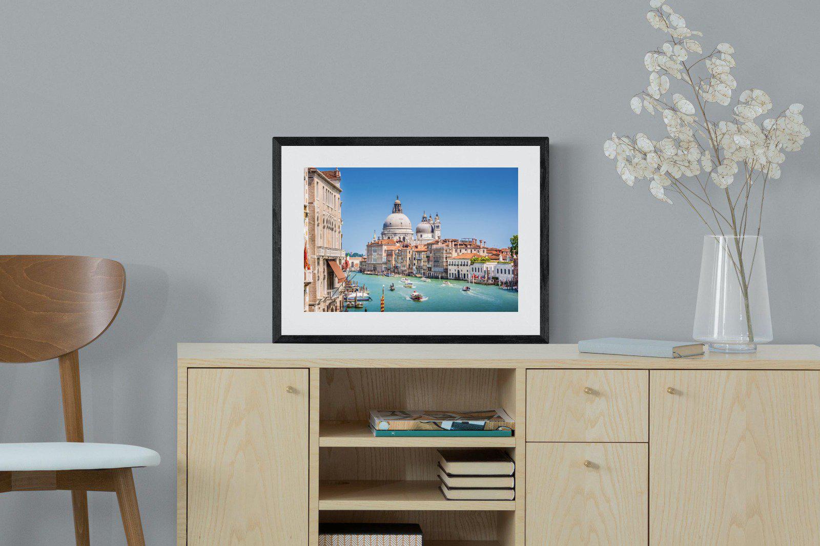 Venice-Wall_Art-60 x 45cm-Framed Print-Black-Pixalot