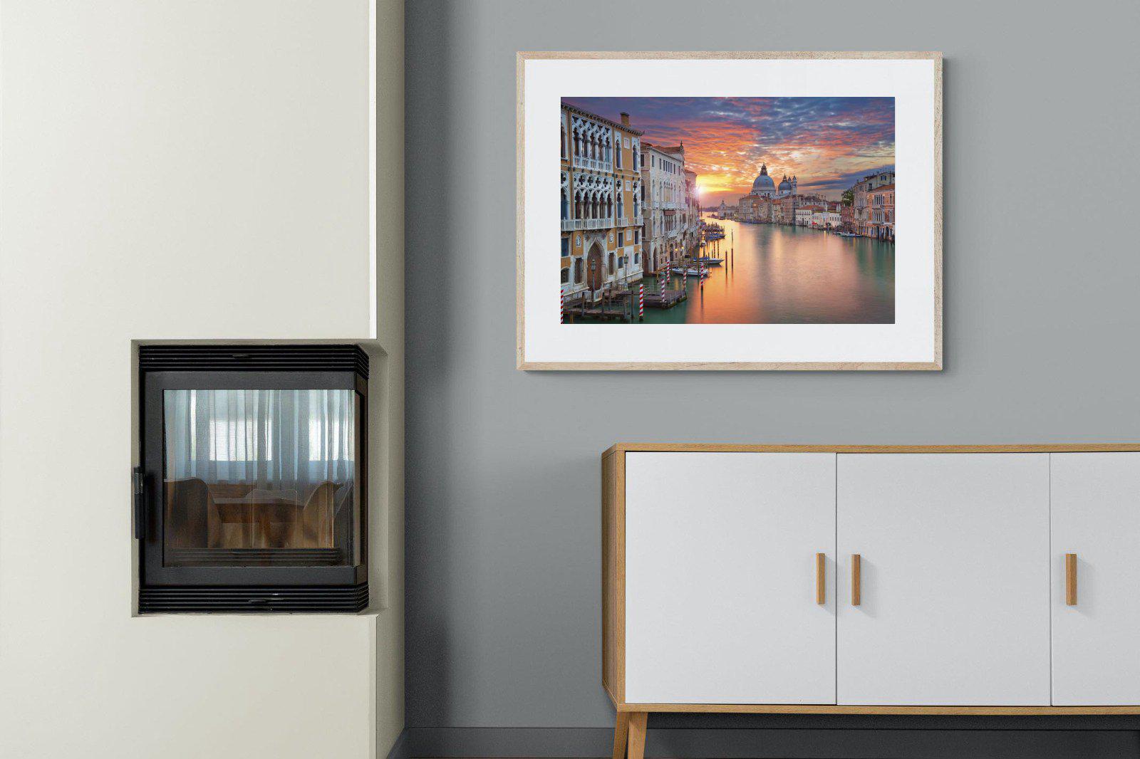 Venice at Dusk-Wall_Art-100 x 75cm-Framed Print-Wood-Pixalot