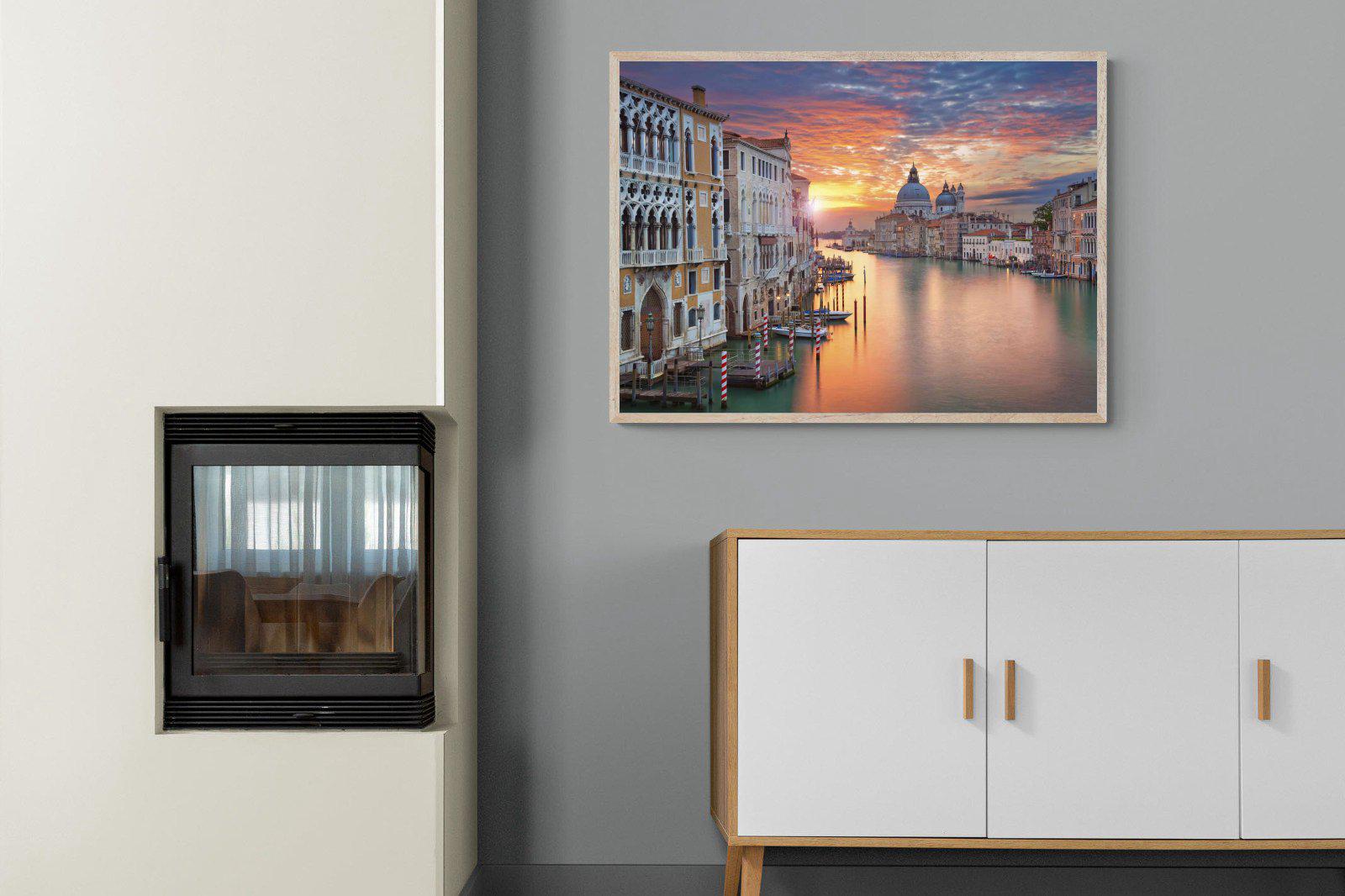 Venice at Dusk-Wall_Art-100 x 75cm-Mounted Canvas-Wood-Pixalot