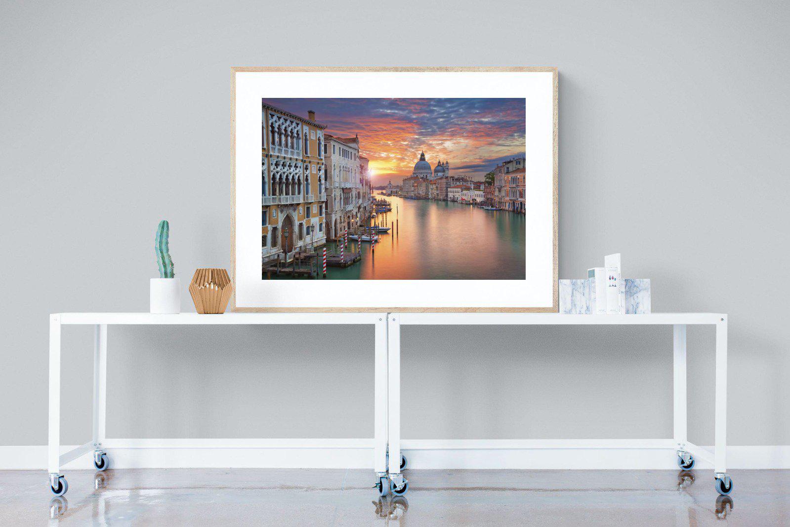 Venice at Dusk-Wall_Art-120 x 90cm-Framed Print-Wood-Pixalot