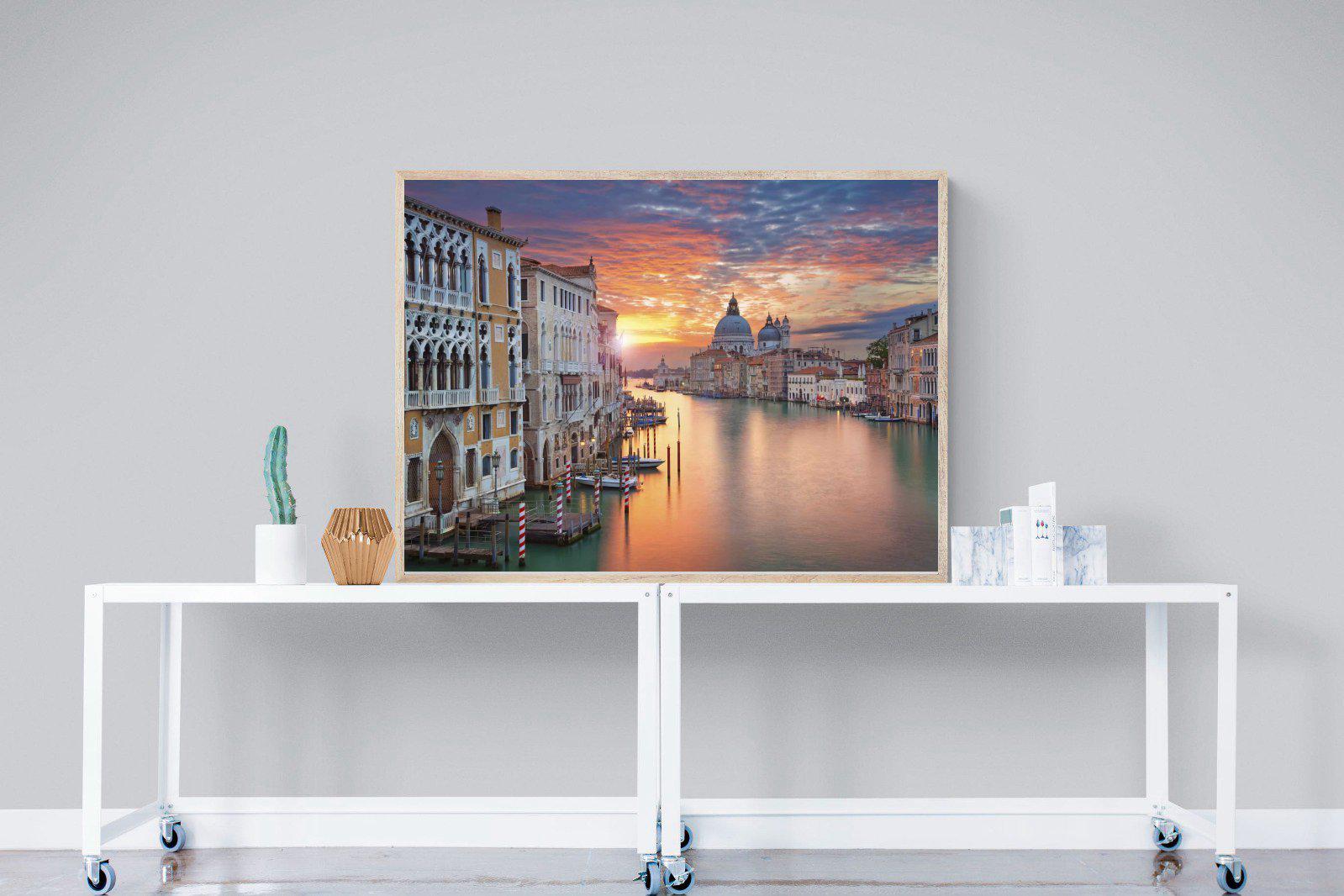 Venice at Dusk-Wall_Art-120 x 90cm-Mounted Canvas-Wood-Pixalot