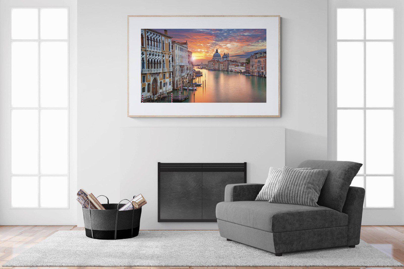 Venice at Dusk-Wall_Art-150 x 100cm-Framed Print-Wood-Pixalot
