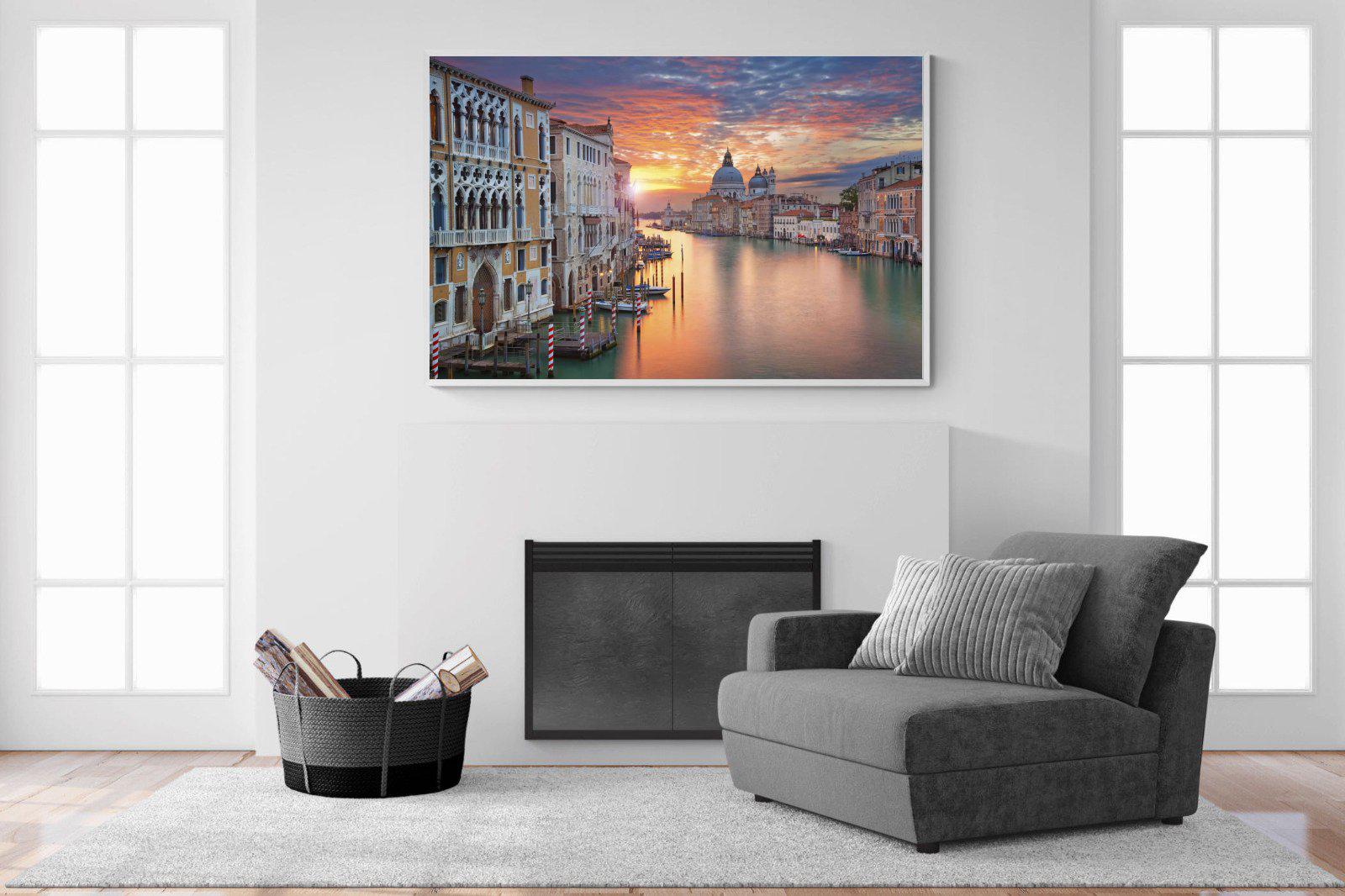 Venice at Dusk-Wall_Art-150 x 100cm-Mounted Canvas-White-Pixalot