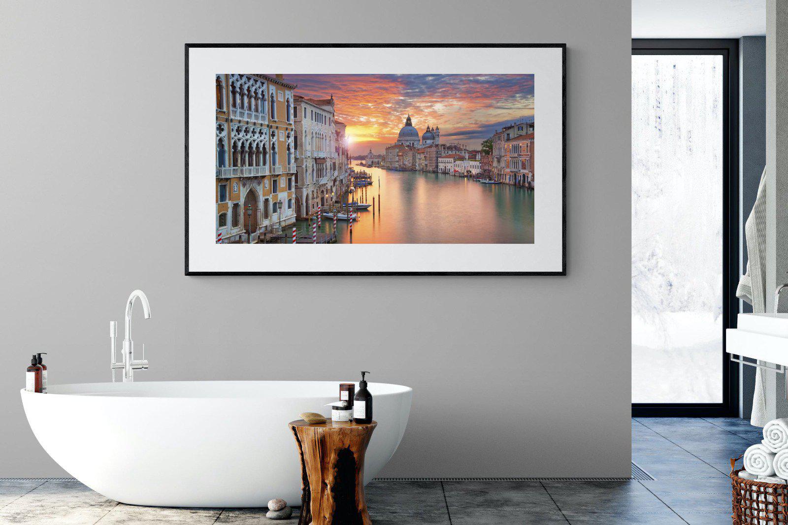 Venice at Dusk-Wall_Art-180 x 110cm-Framed Print-Black-Pixalot