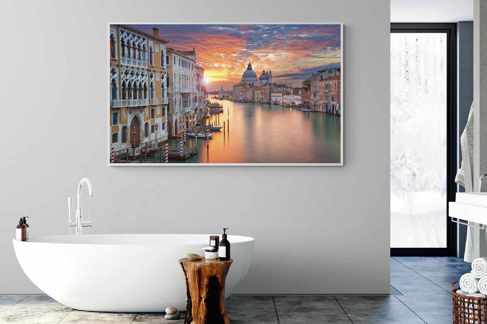 Venice at Dusk-Wall_Art-180 x 110cm-Mounted Canvas-White-Pixalot
