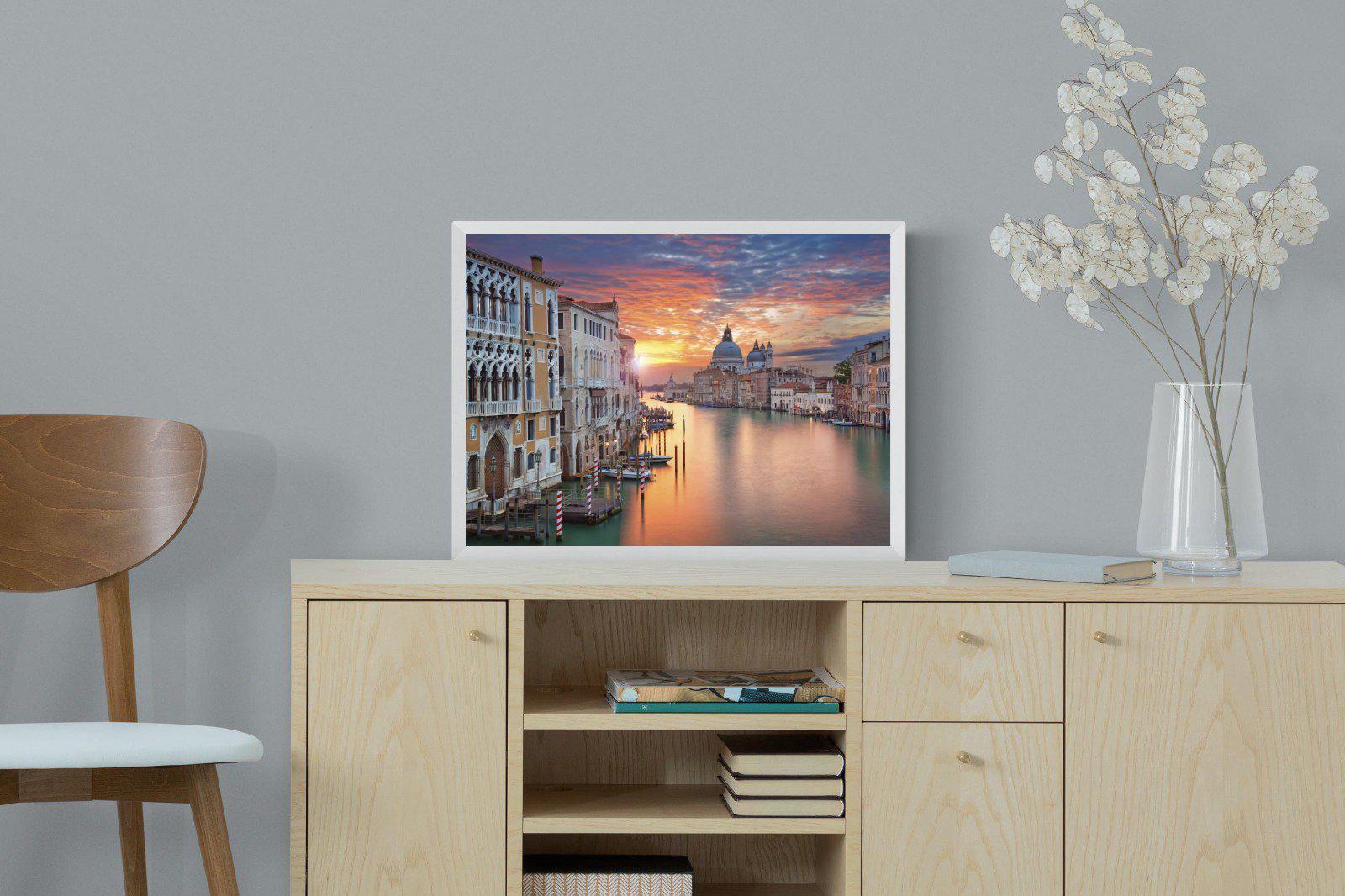 Venice at Dusk-Wall_Art-60 x 45cm-Mounted Canvas-White-Pixalot