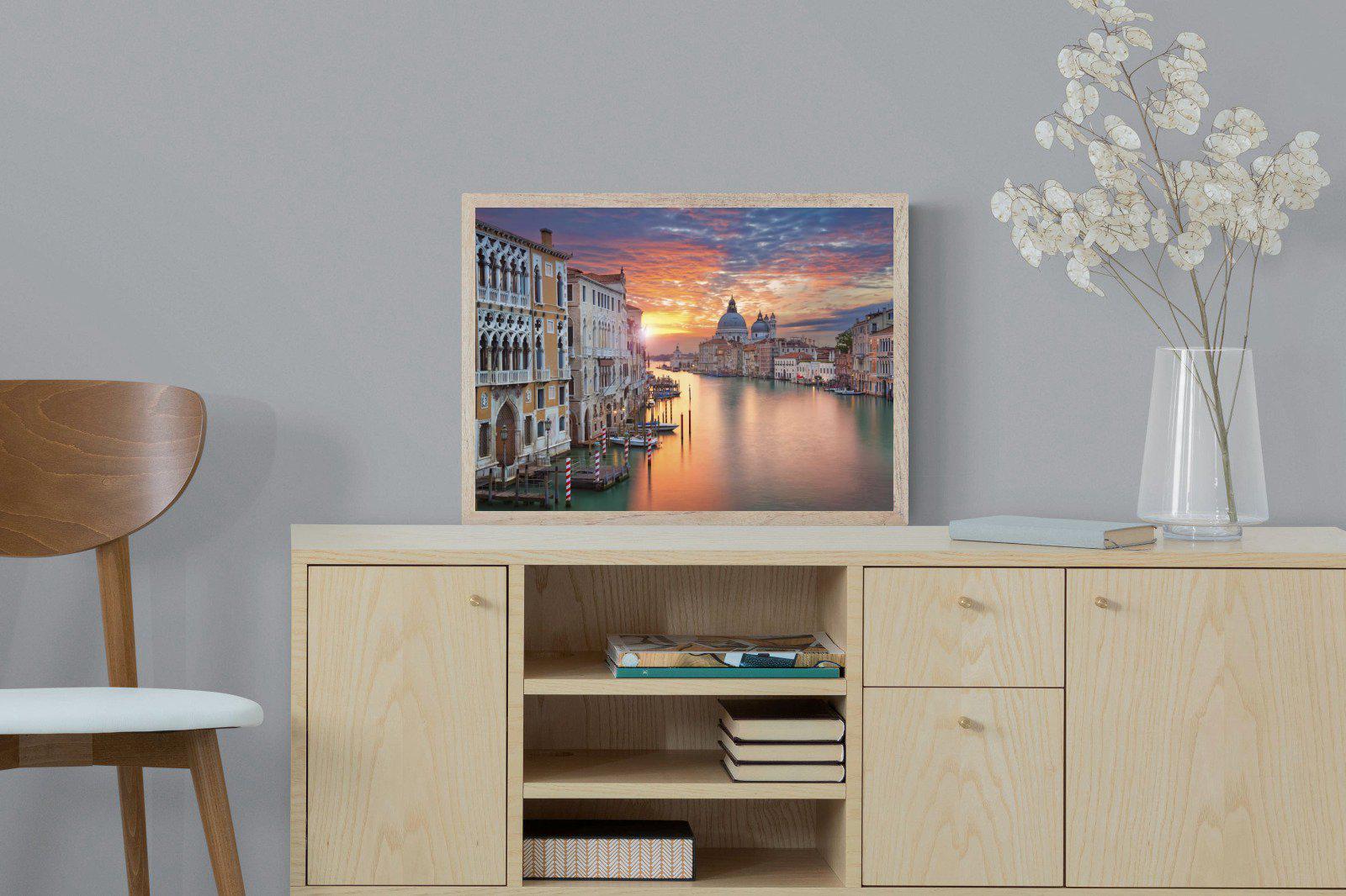 Venice at Dusk-Wall_Art-60 x 45cm-Mounted Canvas-Wood-Pixalot