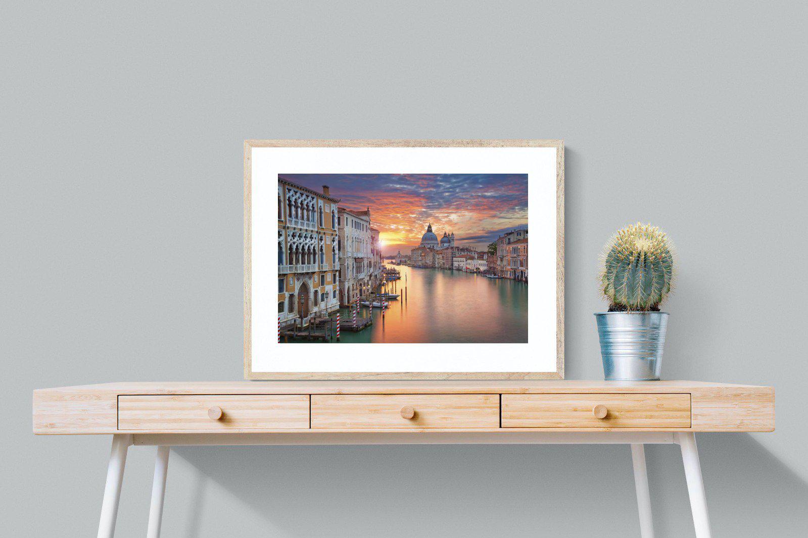 Venice at Dusk-Wall_Art-80 x 60cm-Framed Print-Wood-Pixalot