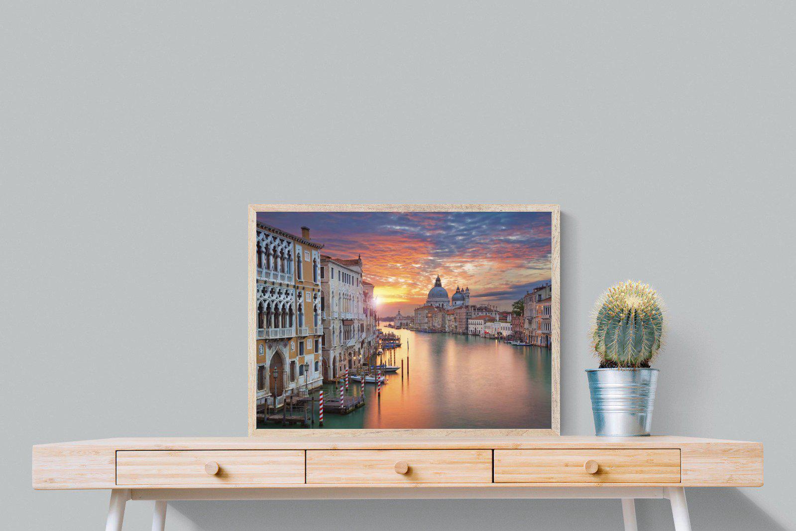 Venice at Dusk-Wall_Art-80 x 60cm-Mounted Canvas-Wood-Pixalot