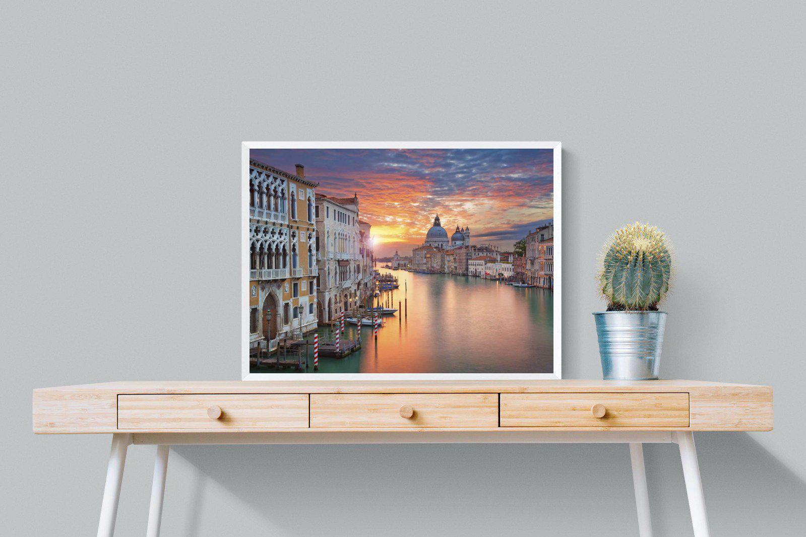Venice at Dusk-Wall_Art-80 x 60cm-Mounted Canvas-White-Pixalot