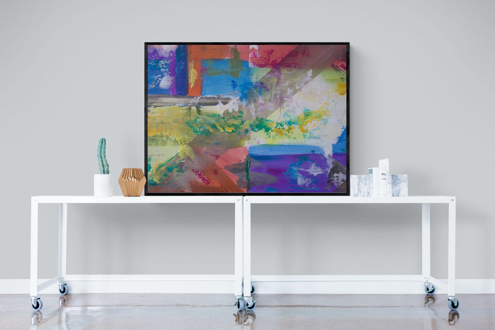 Vibe-Wall_Art-120 x 90cm-Mounted Canvas-Black-Pixalot