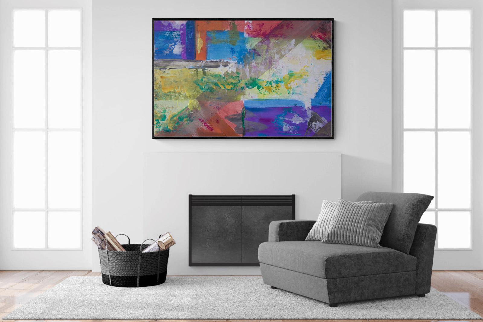 Vibe-Wall_Art-150 x 100cm-Mounted Canvas-Black-Pixalot