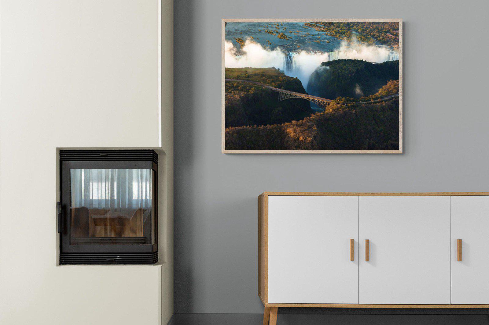 Victoria Falls-Wall_Art-100 x 75cm-Mounted Canvas-Wood-Pixalot