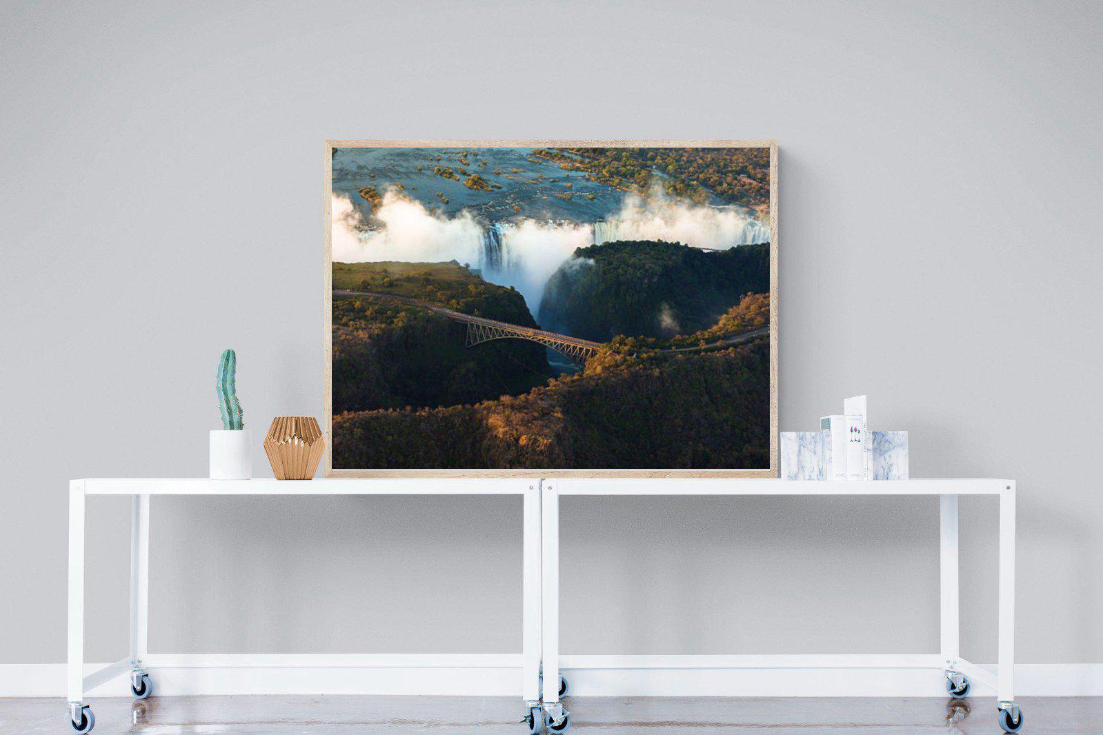 Victoria Falls-Wall_Art-120 x 90cm-Mounted Canvas-Wood-Pixalot